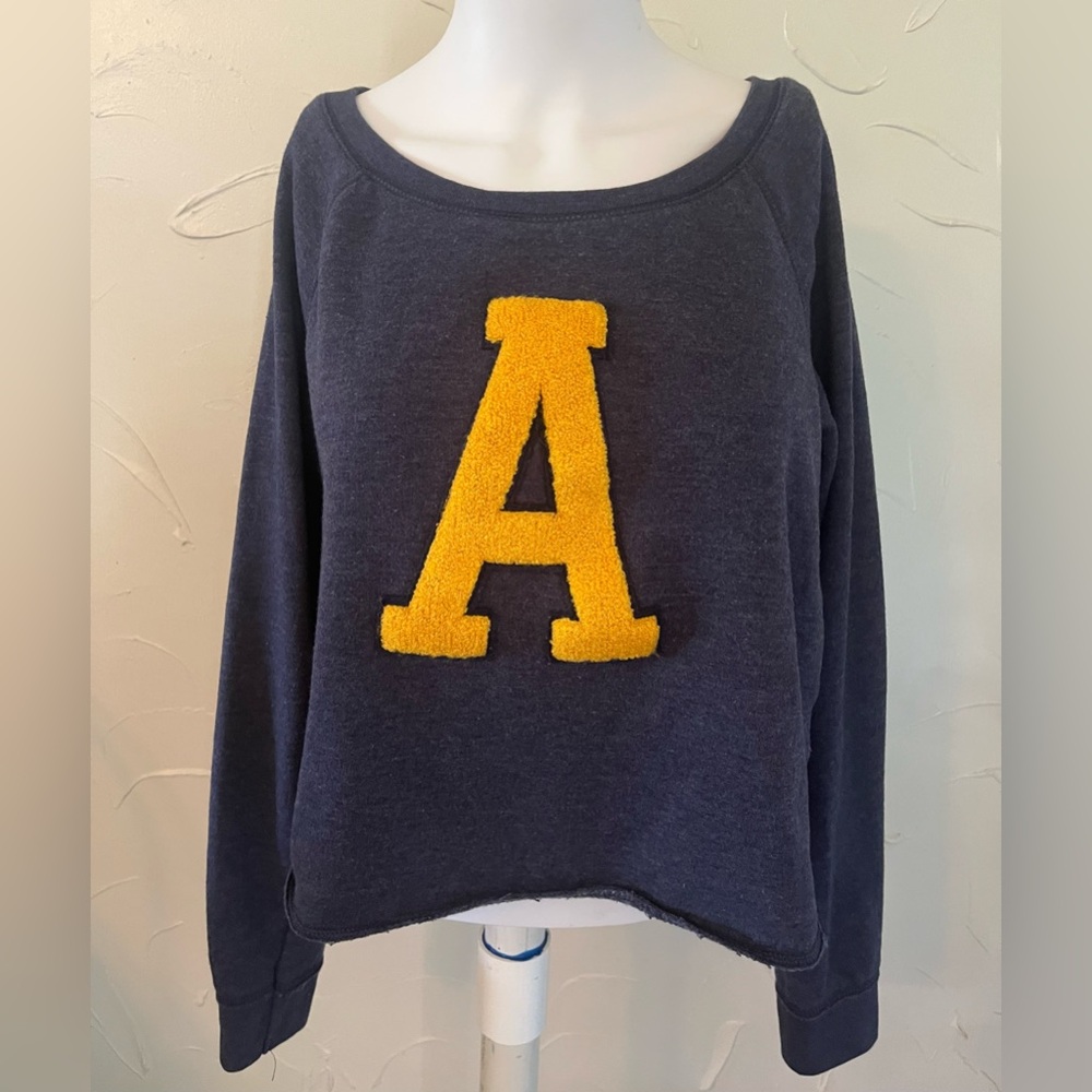 Aeropostale Collegiate “A” Comfy Crop Sweatshirt SZ M Vintage